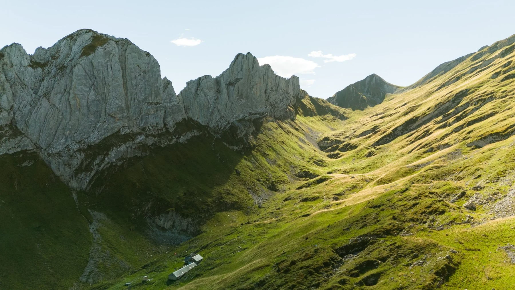 A wide valley at first light