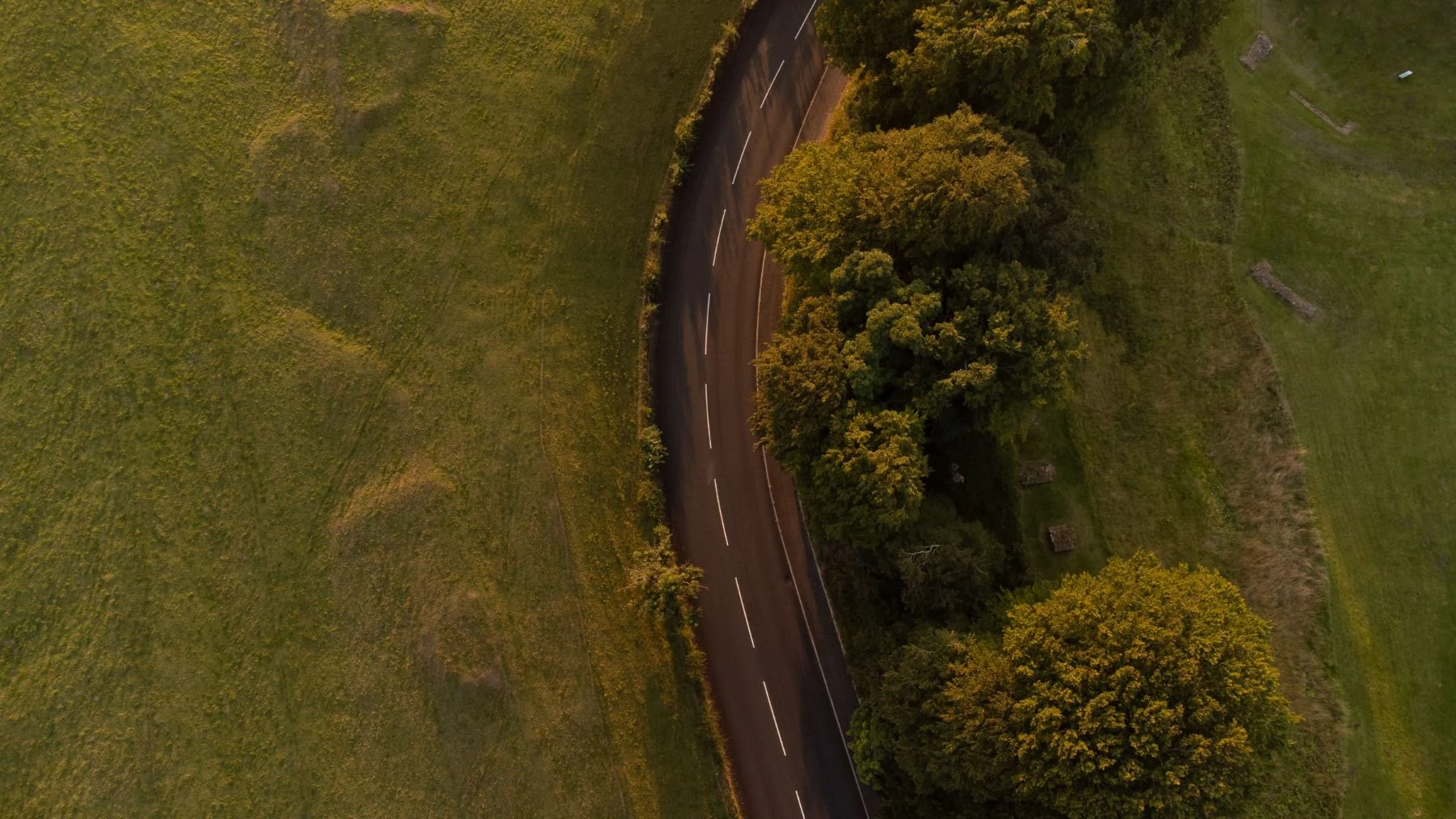 A road through open countryside
