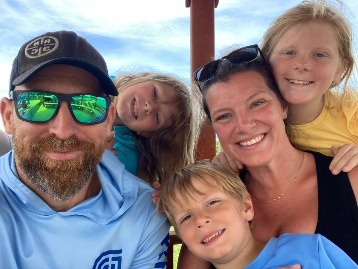 Chris Cortina with his family