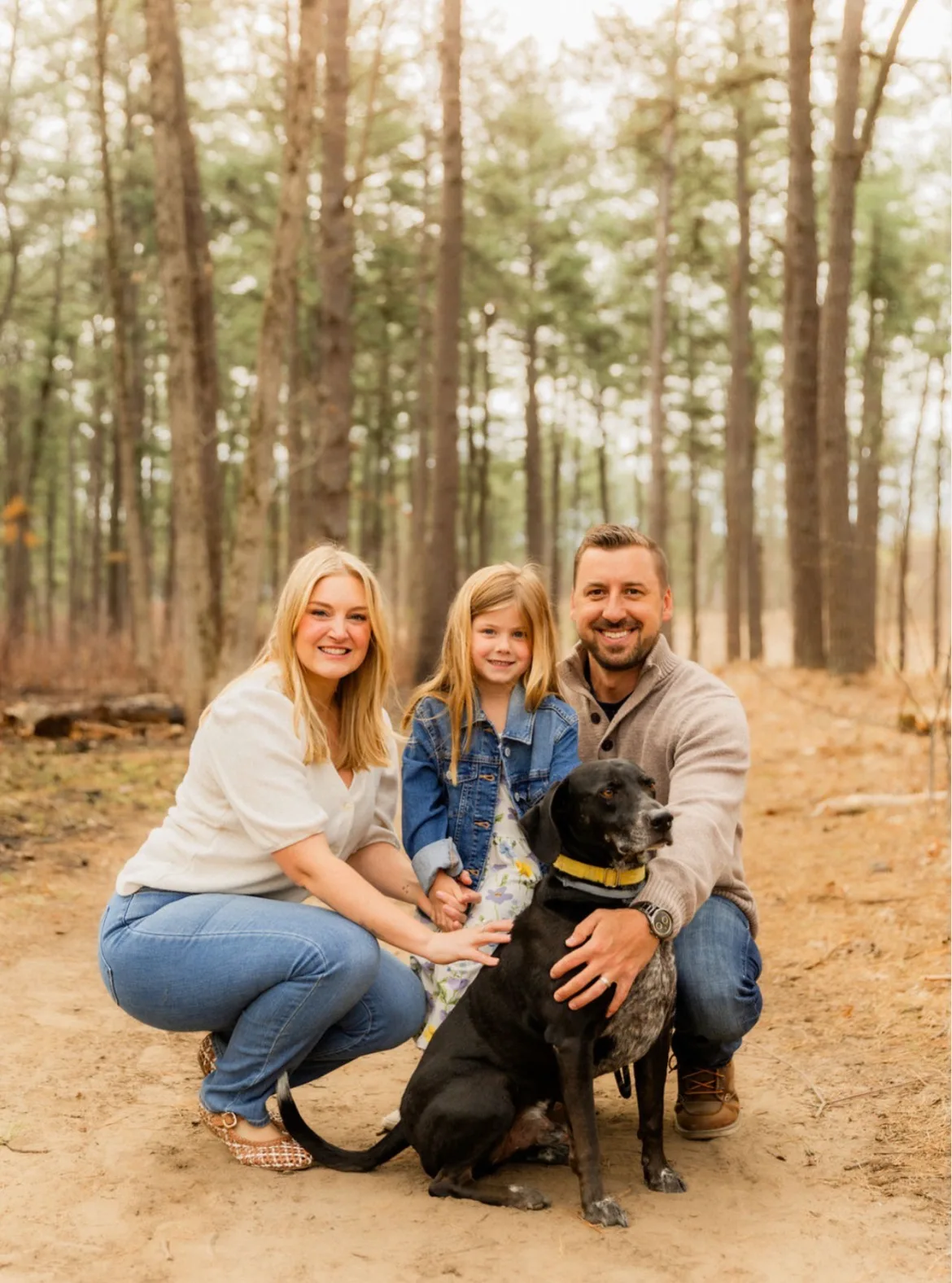 Chris Van Buren with his family and their dog